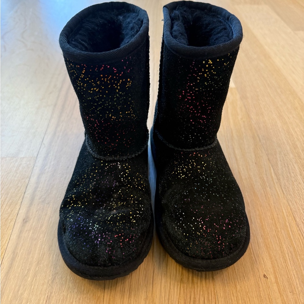 UGG Black Boots with Multicolor Sparkles